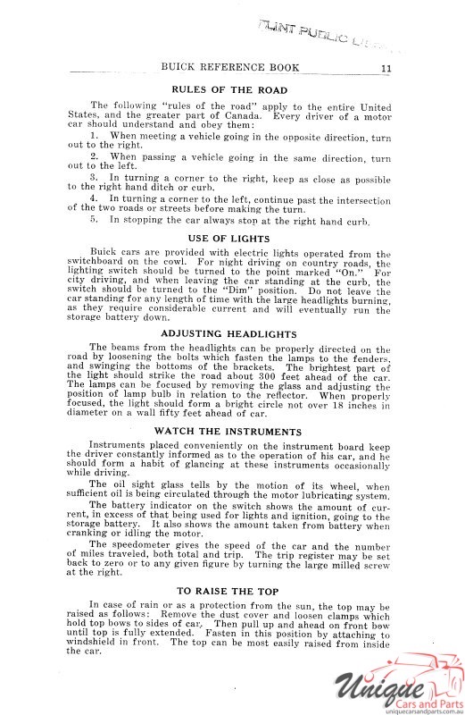 1918 Buick Reference Book Page 15